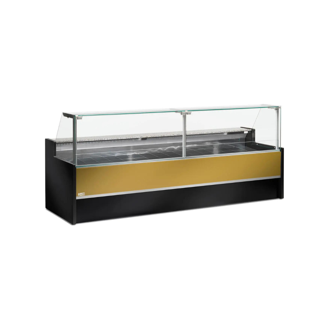 Vitrine réfrigérée ventilée avec réserve - Prof : 980mm +2/+8°C - MESETAS