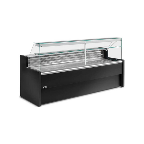 Vitrine réfrigérée statique avec réserve - Prof : 790 mm- +2/+8°C - TIBET