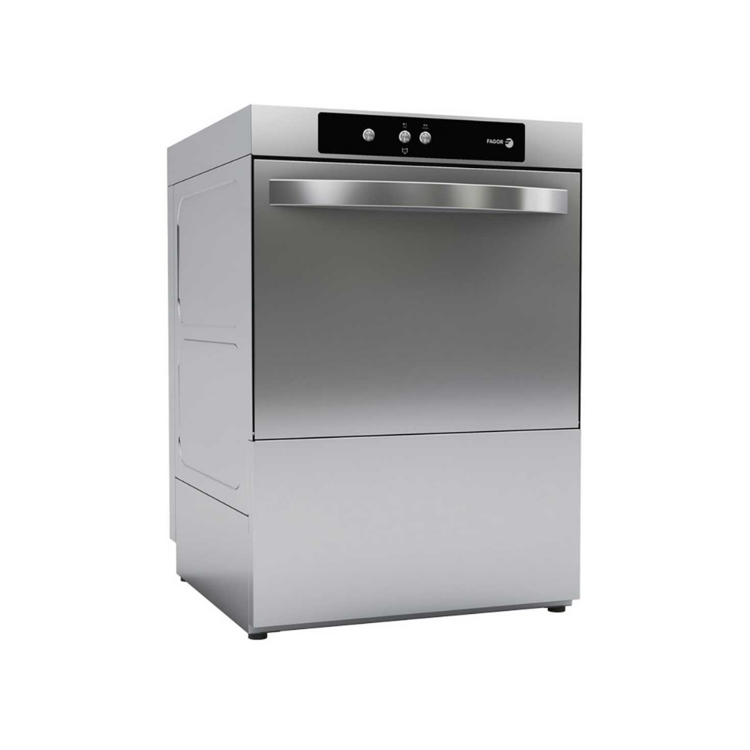 WUC-500D_Lave-vaisselle frontale FAGOR + Doseur de détergent intégré - Panier 500x500mm - 3,48 kW Mono 230V - 576x605x835mm