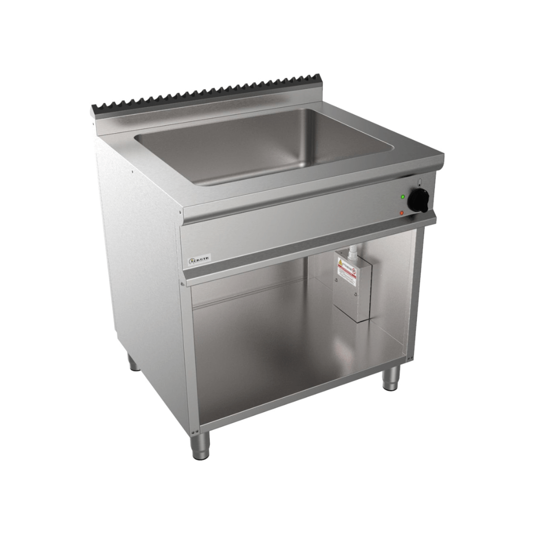 Bain marie électrique sur meuble ouvert GN 2/1 800x700x850mm - CASTA - Cuisine Pro Leasing