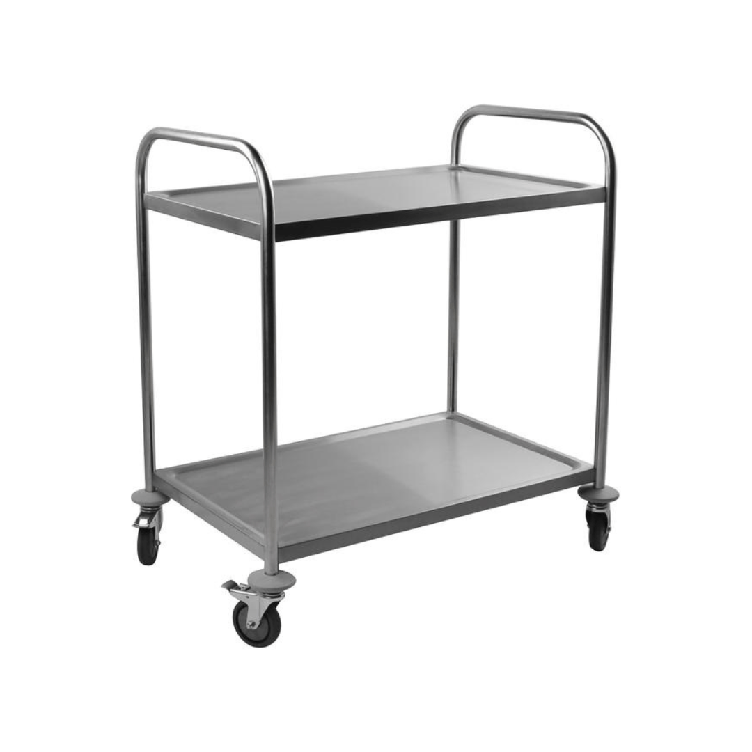 Chariot de service en inox sur 2 niveaux 845x525x940mm - ARKA - Cuisine Pro Leasing