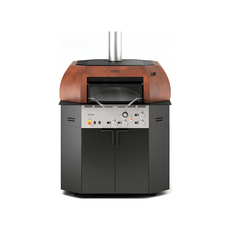 Four à pizza 1 niveau digitale HELIOS 104 - Base de cuisson rotative - 7 pizzas 30cm - Couleur Acier Corten - OEM - Cuisine Pro Leasing