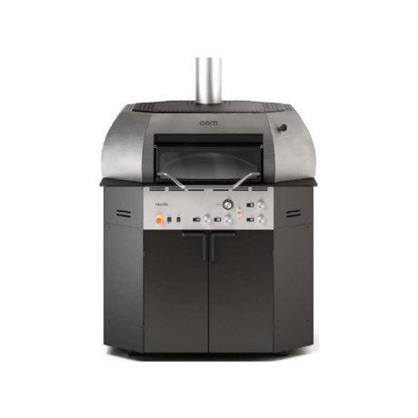 Four à pizza 1 niveau digitale HELIOS 104 - Base de cuisson rotative - 7 pizzas 30cm - Couleur Gris/Argent - OEM - Cuisine Pro Leasing