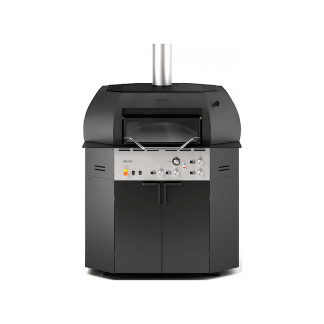 Four à pizza 1 niveau digitale HELIOS 104 - Base de cuisson rotative - 7 pizzas 30cm - Couleur Noir mat - OEM - Cuisine Pro Leasing