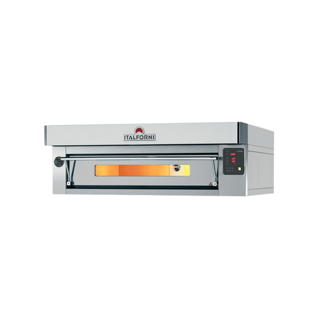 Four à pizza 1 niveau digitales Gamme EURO - 12 pizzas - Finition inox - 1620x1260x400mm - ITALFORNI - Cuisine Pro Leasing