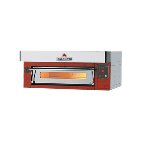 Four à pizza 1 niveau digitales Gamme EURO - 6 pizzas - Finition rustique - 1320x960x400mm - ITALFORNI - Cuisine Pro Leasing