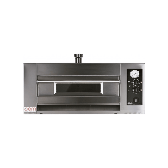 Four à pizza 1 niveau mécanique - 6 pizzas 30cm - 1250x970x400mm - Triphasé - OEM - Cuisine Pro Leasing