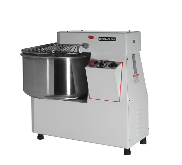 Pétrin à spirale à tête fixe - Capacité : 53 litres - 2 vitesses - Tri 400V