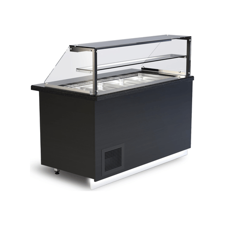 Vitrine bain-marie GASTROLINE PREMIUM - 3 GN 1/1 - Plan en granit + LED - 1240x880x1300mm - IGLOO - Cuisine Pro Leasing