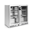 ERV 25 II Arrière bar inox réfrigérée positive 2 portes vitrées 900x510x920mm