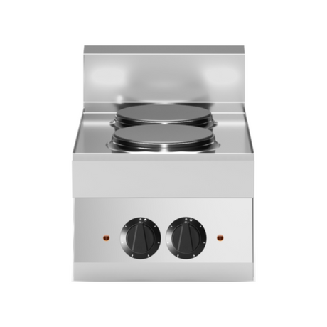 Cuisinière électrique 2 feux vifs à poser 400x650x300 5,2kW F65/40PCE/T