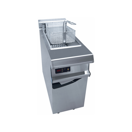 W381035 Friteuse gaz 1 cuve de 26L sur placard 400x836x900mm 20kW